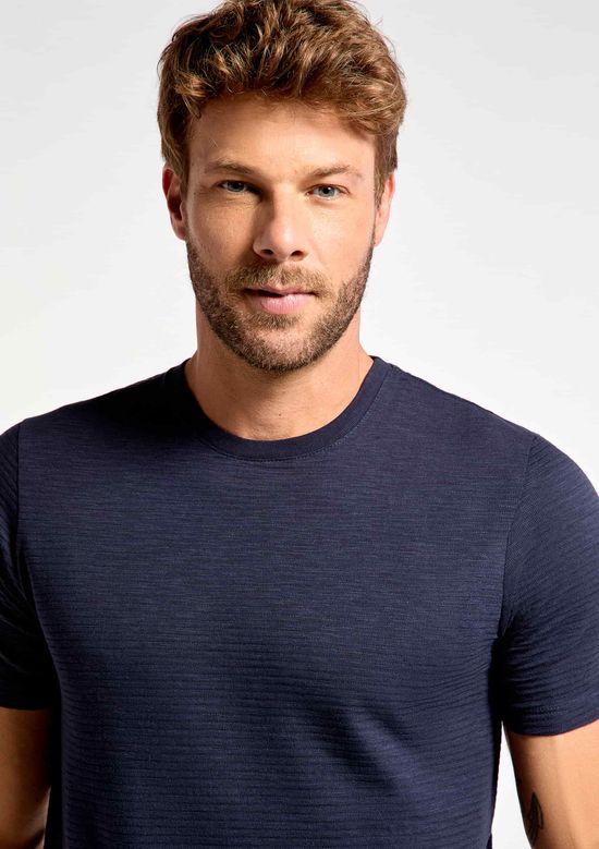 Foto do produto: Camiseta Masculina Texturizada Regular - Azul