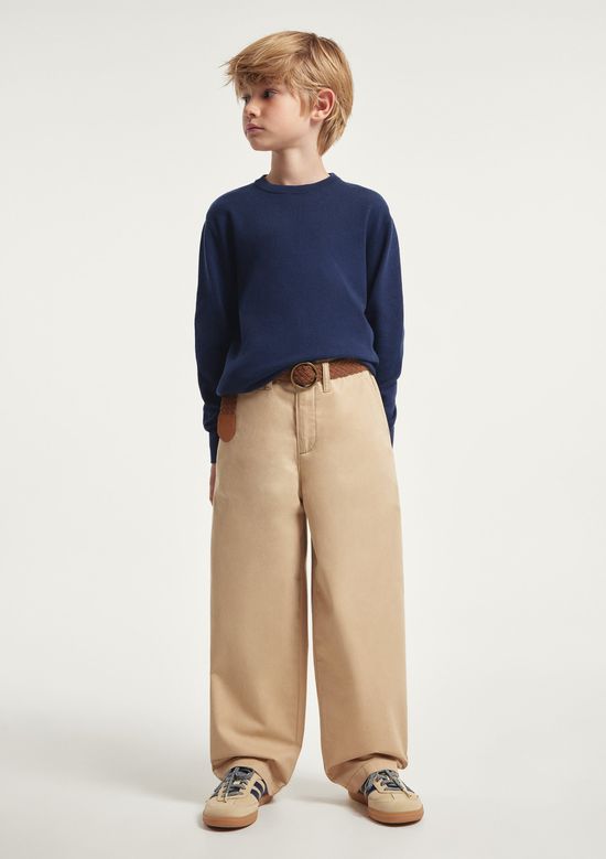 Foto do produto: Calça Infantil Menino Reta Em Sarja - Bege