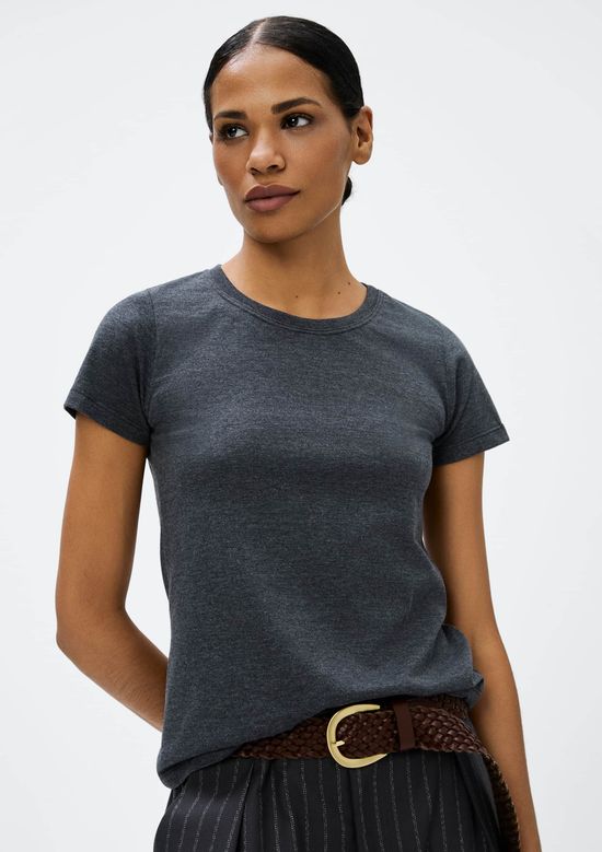 Foto do produto: Camiseta Básica Feminina Slim World - Cinza