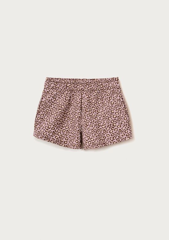 Foto do produto: Shorts Infantil Menina Cós Elástico Estampado - Rosa