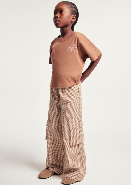 Foto do produto: Calça Infantil Menina Reta Fio Tinto - Marrom