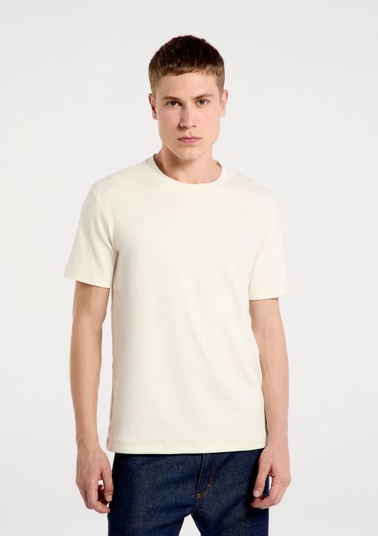 Foto do produto: Camiseta Masculina Texturizada Em Algodão Peruano - Off white