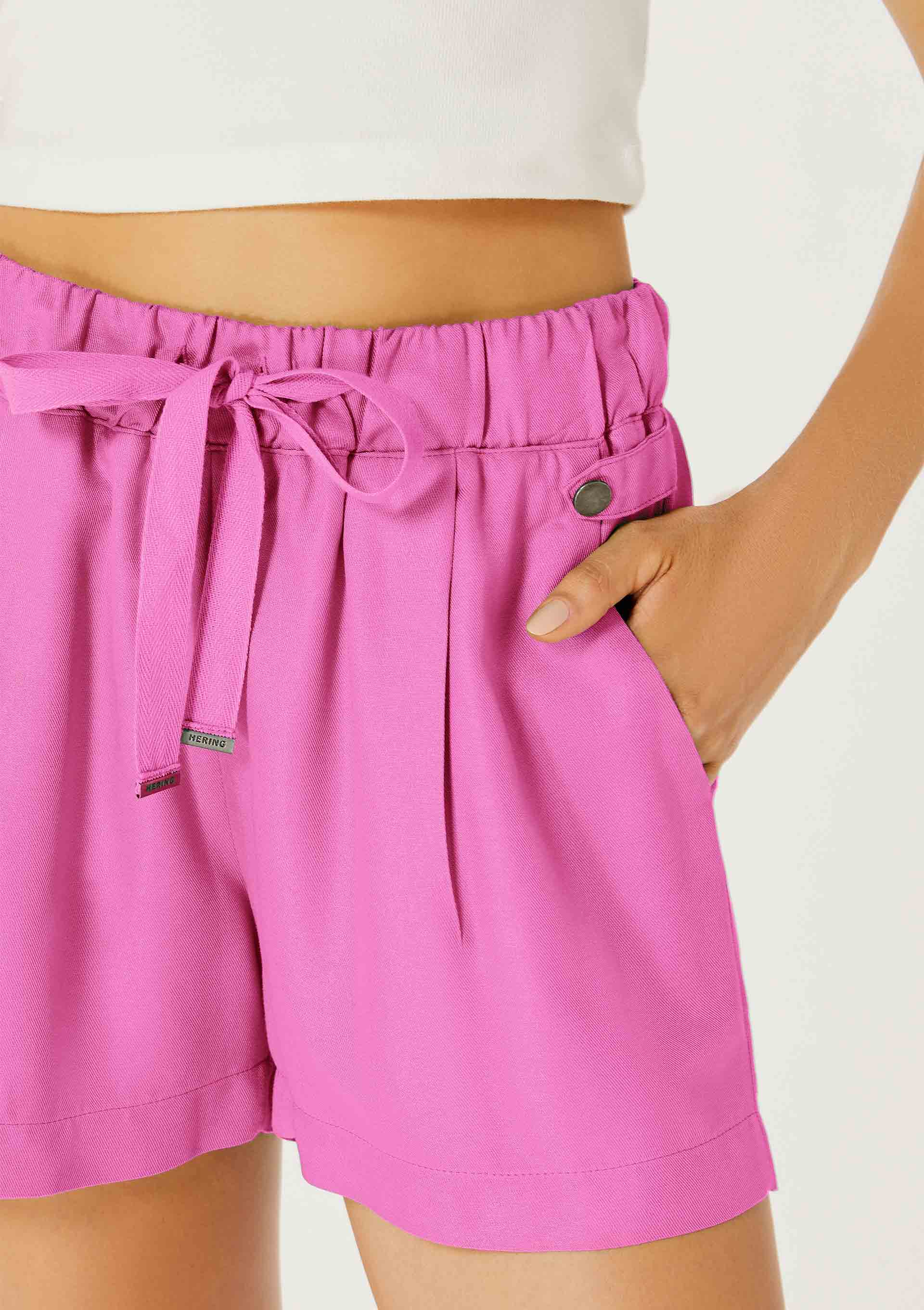Shorts Básico Feminino Cintura Média Em Viscose - Hering Store