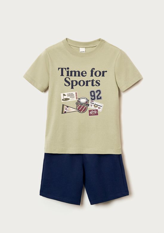 Foto do produto: Conjunto Infantil Menino Curto Com Estampa - Verde