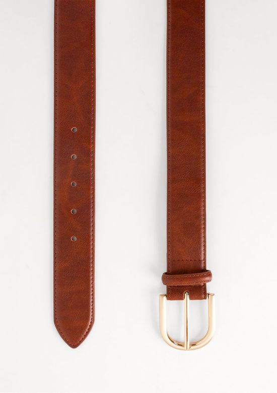 Foto do produto: Cinto Feminino PU Fivela Redonda - Marrom