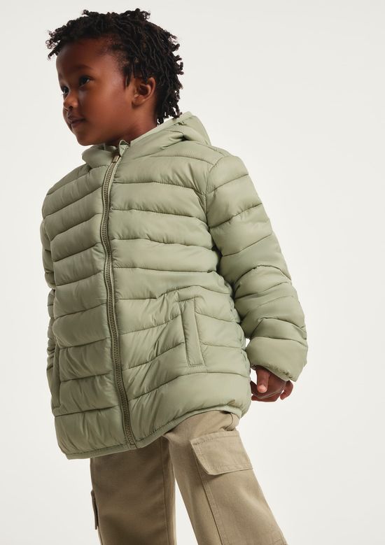 Foto do produto: Jaqueta Puffer Infantil Unissex Com Capuz - Verde