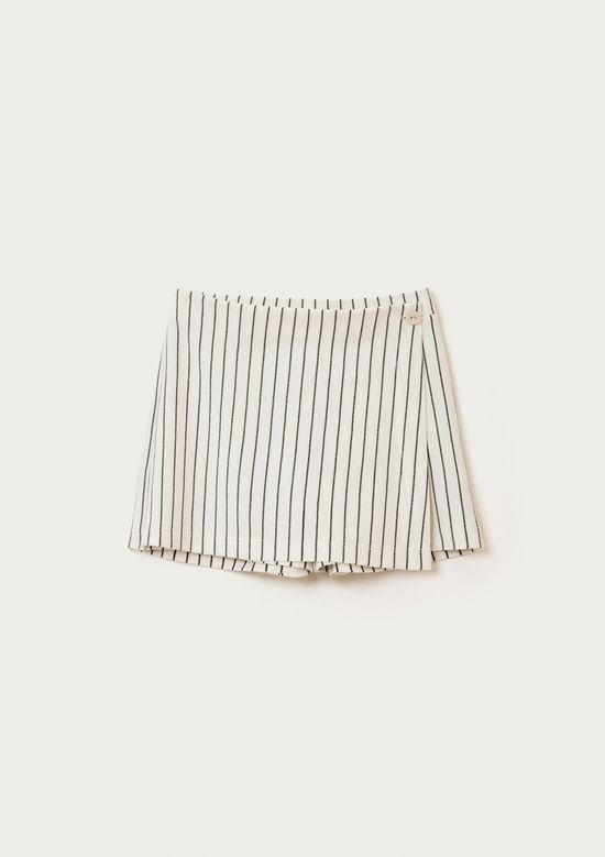 Foto do produto: Shorts Saia Infantil Piquet Fio Tinto - Off white