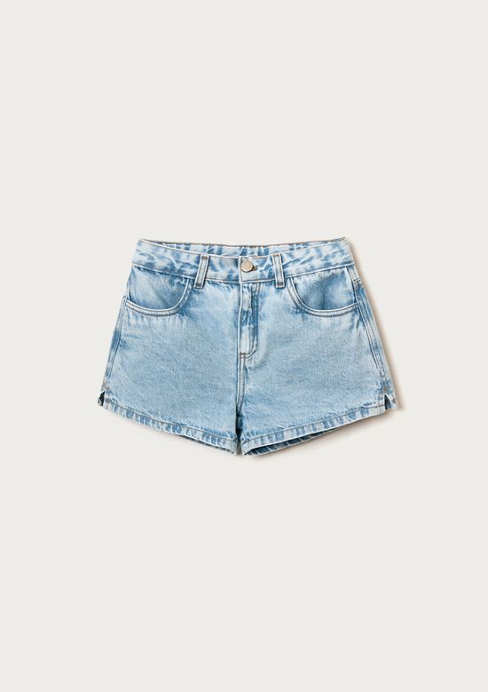 Foto do produto: Shorts Jeans Infantil Menina Barra Desfiada - Azul