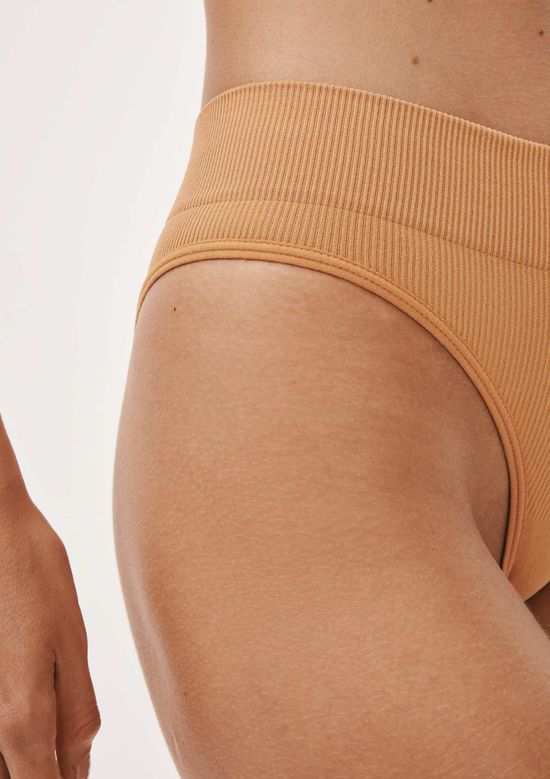 Foto do produto: Calcinha Cintura Alta Cós Duplo - Laranja