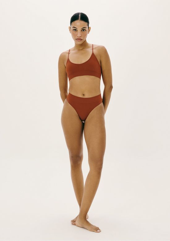 Foto do produto: Calcinha Cintura Alta Cós Duplo - Marrom