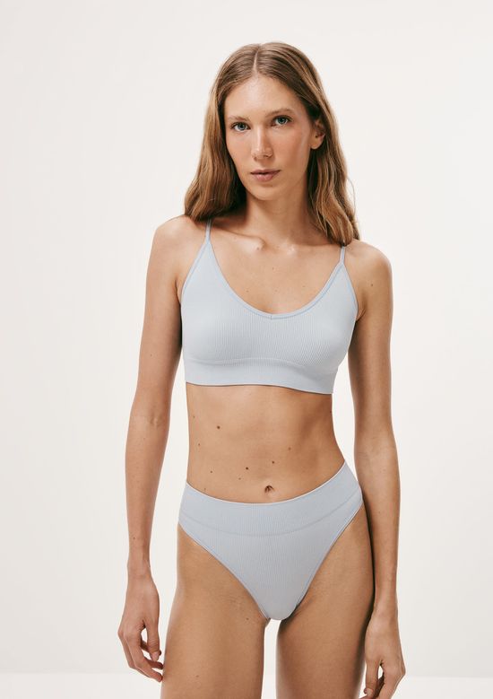 Foto do produto: Calcinha Cintura Alta Cós Duplo - Azul