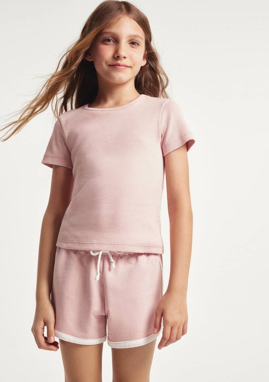 Foto do produto: Shorts Infantil Menina Esportivo Runner - Rosa