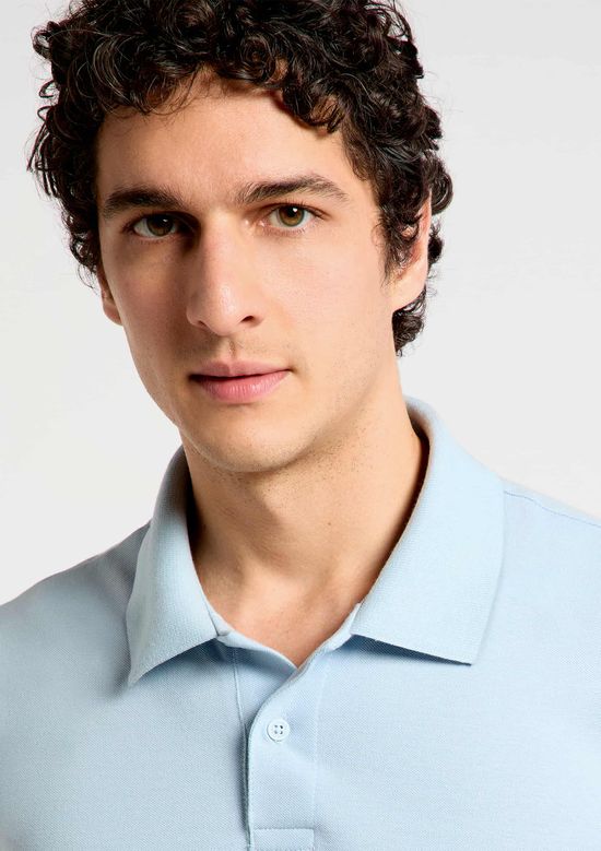 Foto do produto: Camisa Polo Básica Masculina Manga Curta Em Piquet - Azul