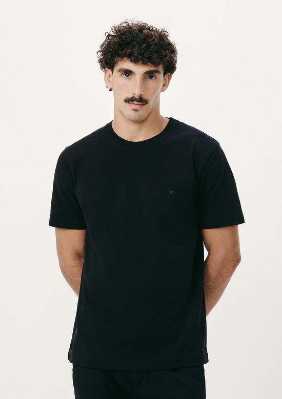 Foto do produto: Camiseta Masculina Em Malha Piquet Pima - Preto