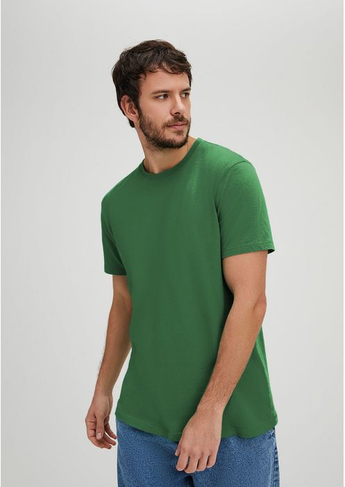 Camiseta Básica Unissex Mangas Curtas World - Verde Médio