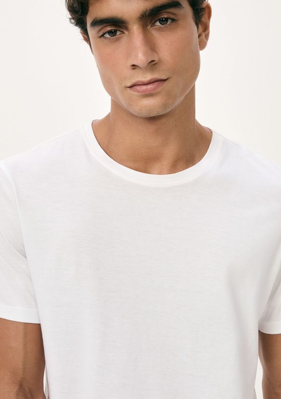 Foto do produto: Camiseta Básica Masculina Manga Curta Pima - Branco