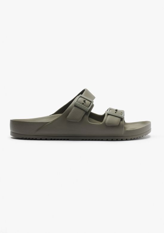 Foto do produto: Sandália Papete Masculina Tiras Fivelas - Verde