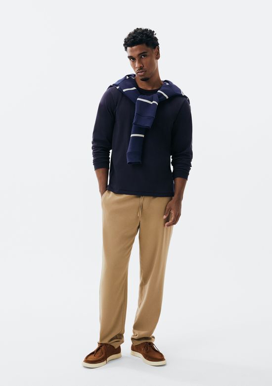 Foto do produto: Camiseta Básica Masculina Manga Longa Slim - Azul