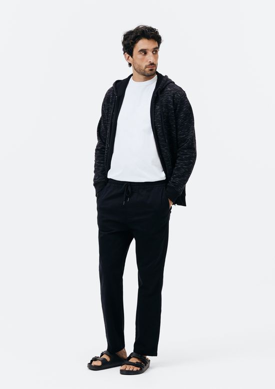 Foto do produto: Calça Básica Masculina Jogger Em Sarja Com Elastano - Preto