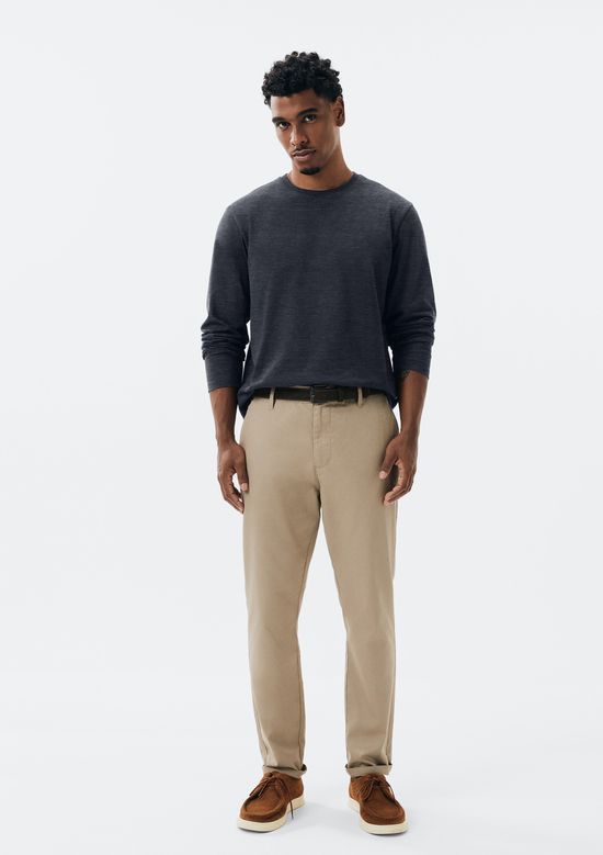 Foto do produto: Camiseta Básica Masculina Manga Longa Comfort Super Cotton - Cinza