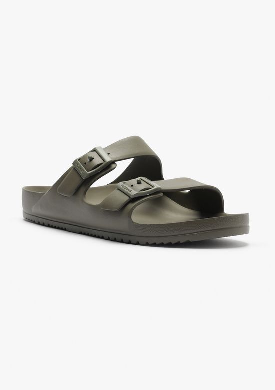 Foto do produto: Sandália Papete Masculina Tiras Fivelas - Verde