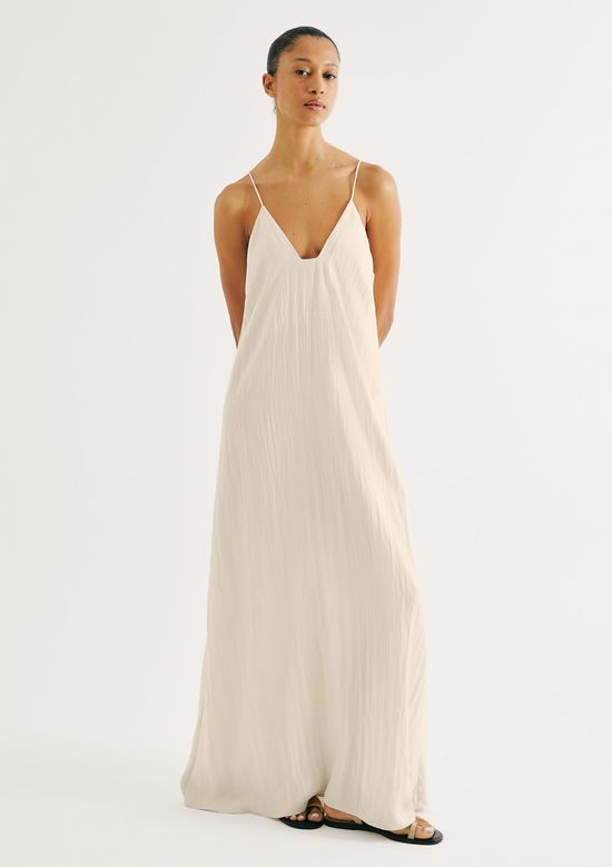 Foto do produto: Vestido Longo Peach Touch Evasê - Creme