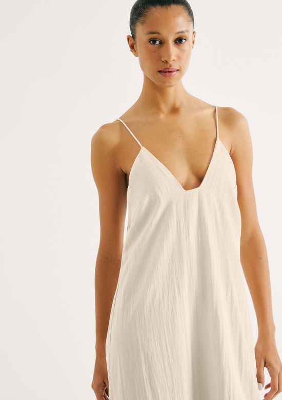 Foto do produto: Vestido Longo Peach Touch Evasê - Creme