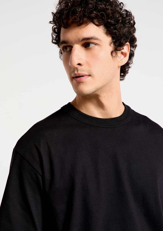 Foto do produto: Camiseta Masculina Manga Curta Relaxed Super Cotton - Preto