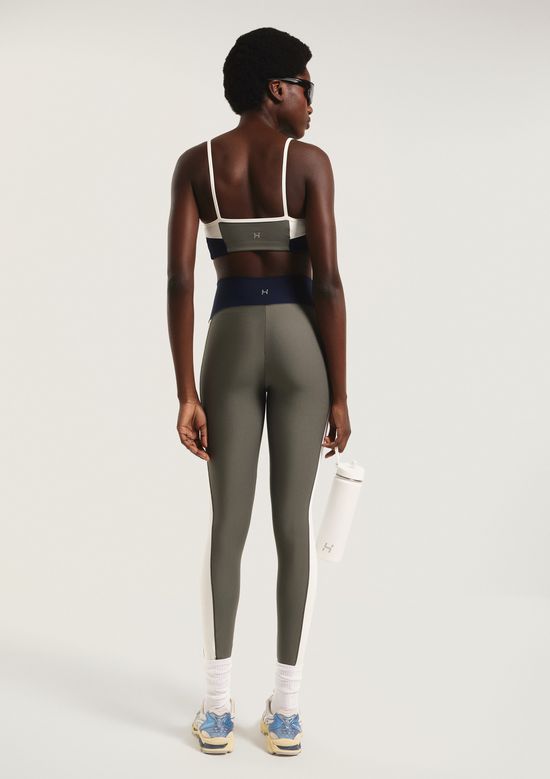 Foto do produto: Calça Legging Esportiva Feminina Tricolor Com Proteção UV 50+ - Verde