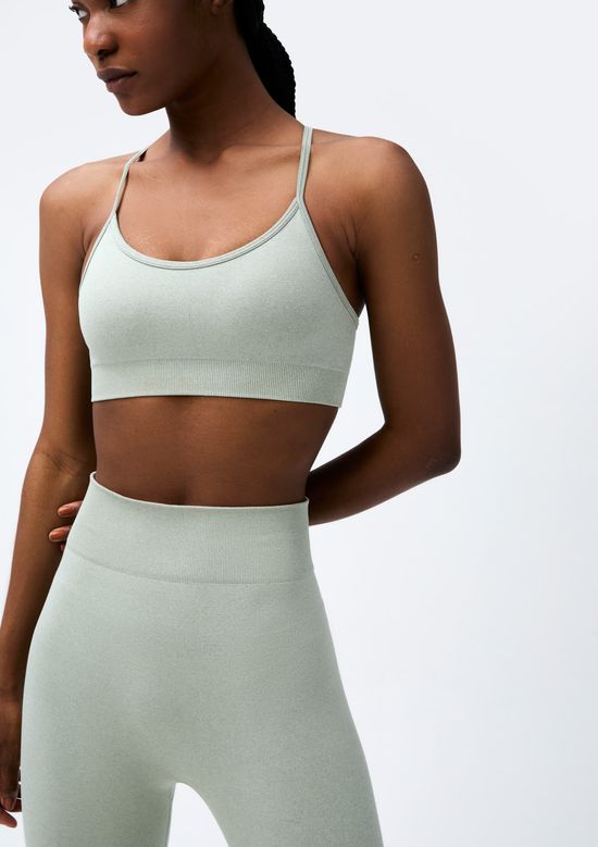 Foto do produto: Top Esportivo Rajado Alças Finas - Verde