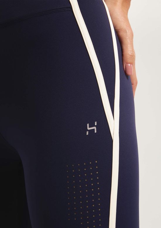 Foto do produto: Calça Legging Esportiva Bicolor Corte á Laser - Azul
