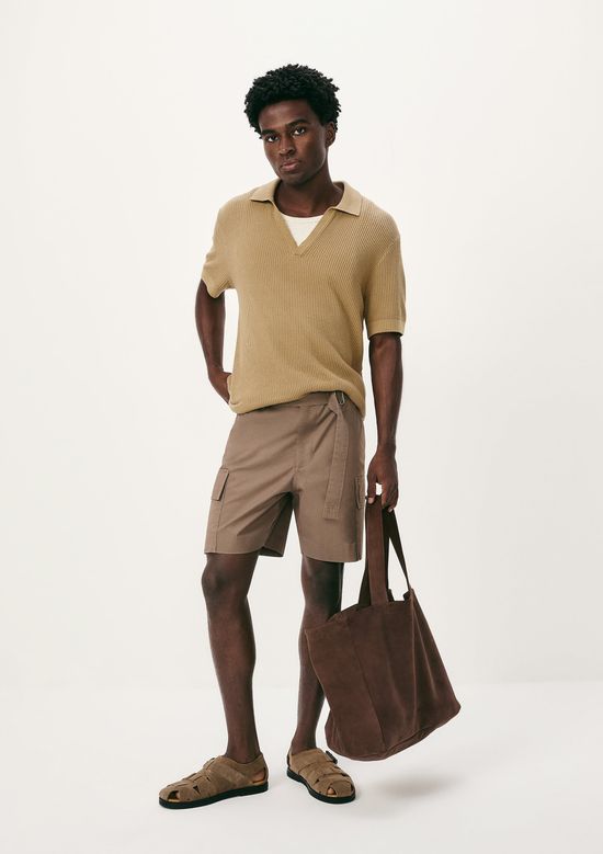 Foto do produto: Bermuda Masculina Cargo Em Algodão - Marrom