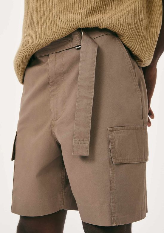 Foto do produto: Bermuda Masculina Cargo Em Algodão - Marrom