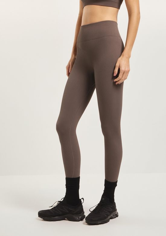 Foto do produto: Calça Legging Feminina Canelada Sem Costura - Cinza