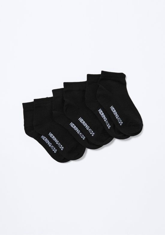 Foto do produto: Kit Com 3 Pares De Meia Infantil Unissex Cano Curto - Preto