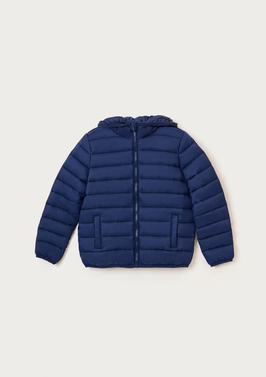 Foto do produto: Jaqueta Puffer Infantil Unissex Com Capuz - Azul