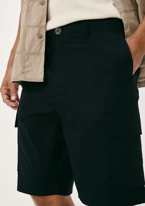 Foto do produto: Bermuda Masculina Cargo Reta - Preto