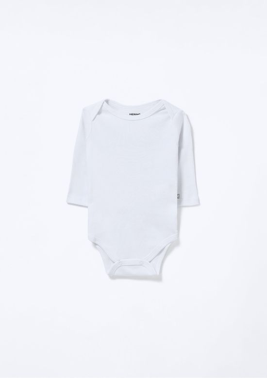 Foto do produto: Kit Com 3 Bodies Bebê Unissex Em Ribana - Branco