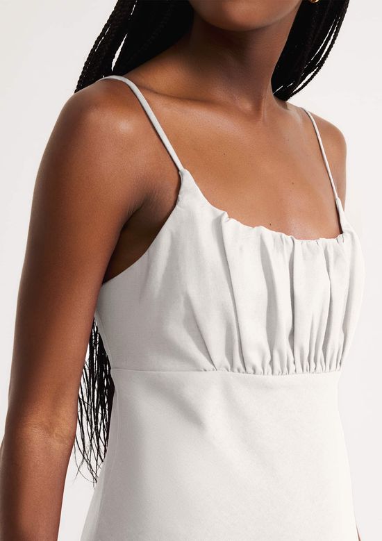 Foto do produto: Vestido Curto Com Franzido No Busto - Off white