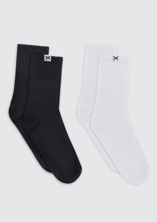 Foto do produto: Kit 2 Meias Unissex Cano Longo - Multicolorido