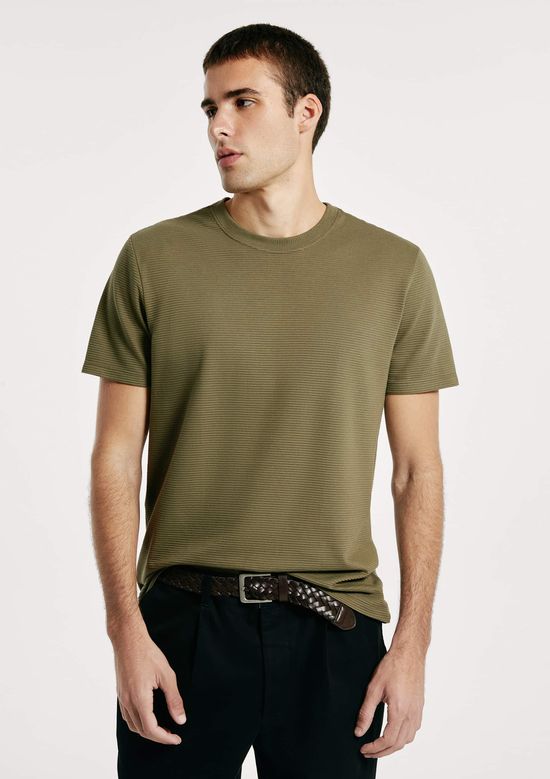 Foto do produto: Camiseta Masculina Algodão Peruano Textura Ottoman - Verde