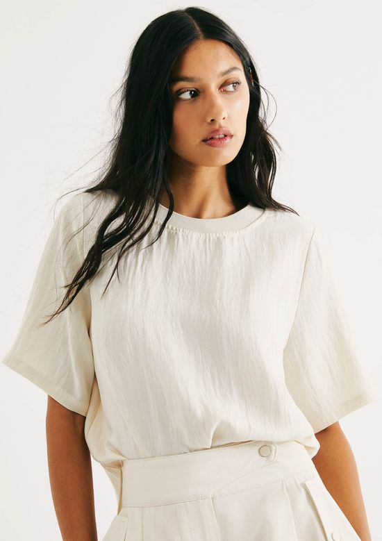 Foto do produto: Blusa Feminina Peach Touch Texturizada - Creme