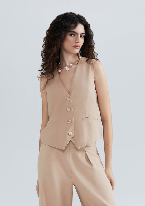 Foto do produto: Colete Feminino Decote V - Bege
