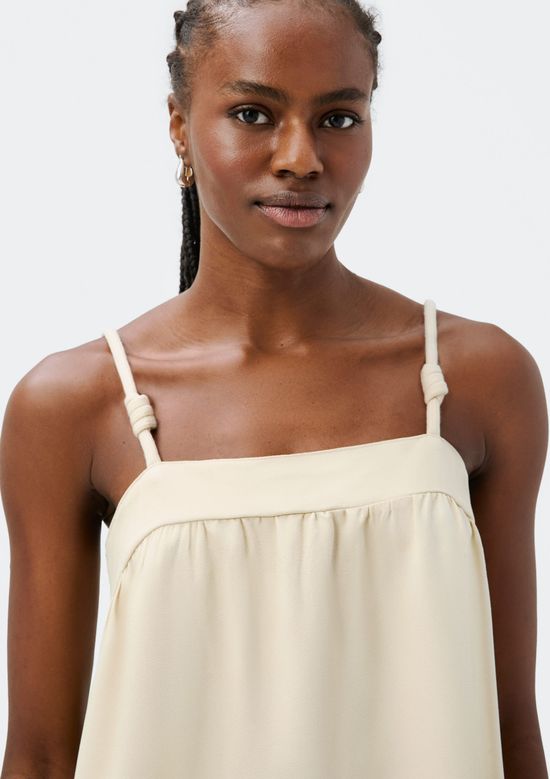 Foto do produto: Regata Feminina Com Franzidos - Creme