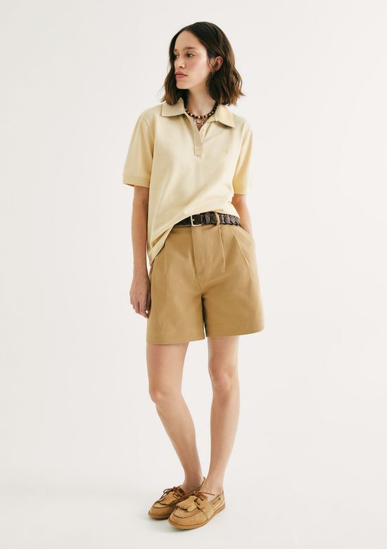 Foto do produto: Shorts Feminino Reto Em Alfaiataria - Bege