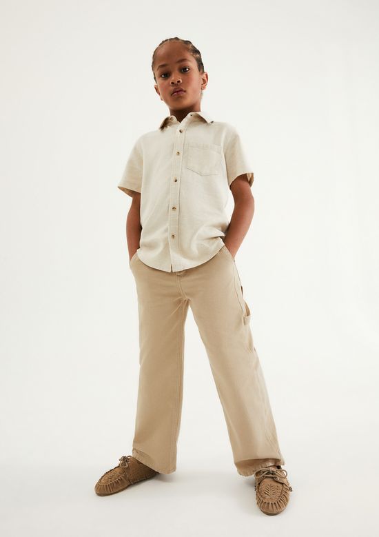 Foto do produto: Calça Infantil Menino Reta Em Sarja - Bege