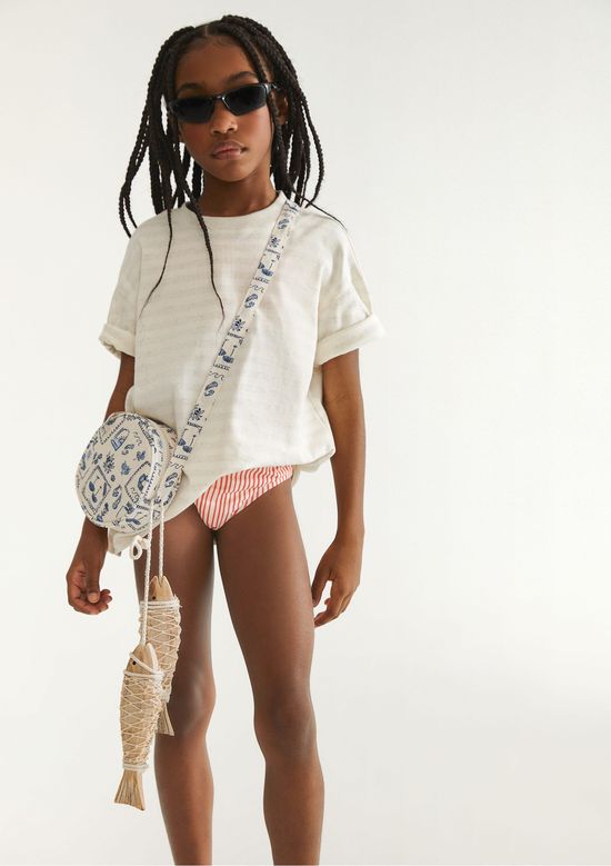 Foto do produto: Bolsa Tiracolo Infantil Menina Estampada - Creme