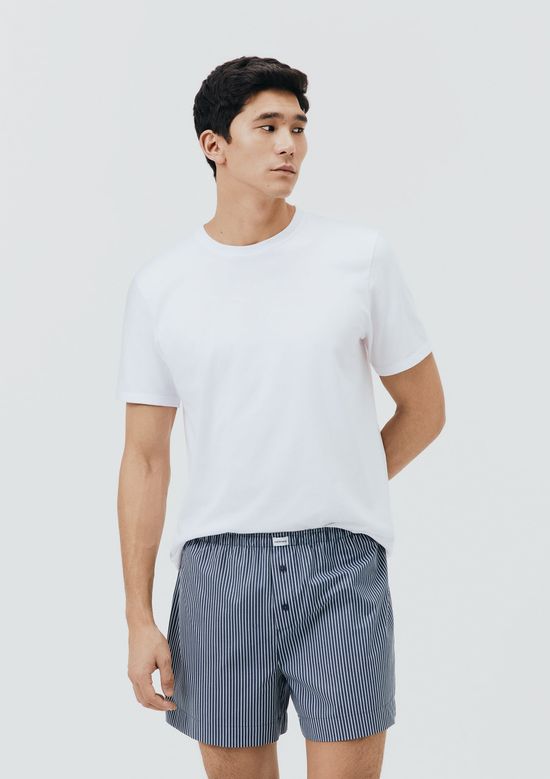 Foto do produto: Cueca Samba Canção Fio Tinto Listrada - Azul