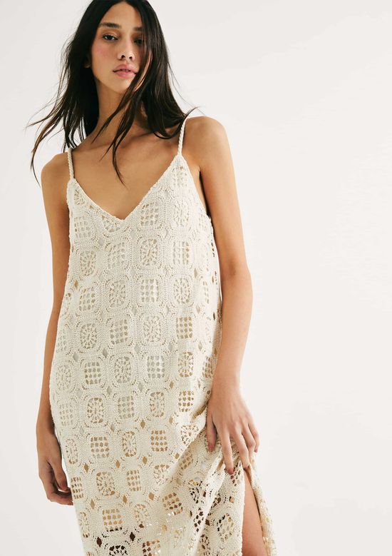 Foto do produto: Vestido Longo Reto Em Crochê - Off white