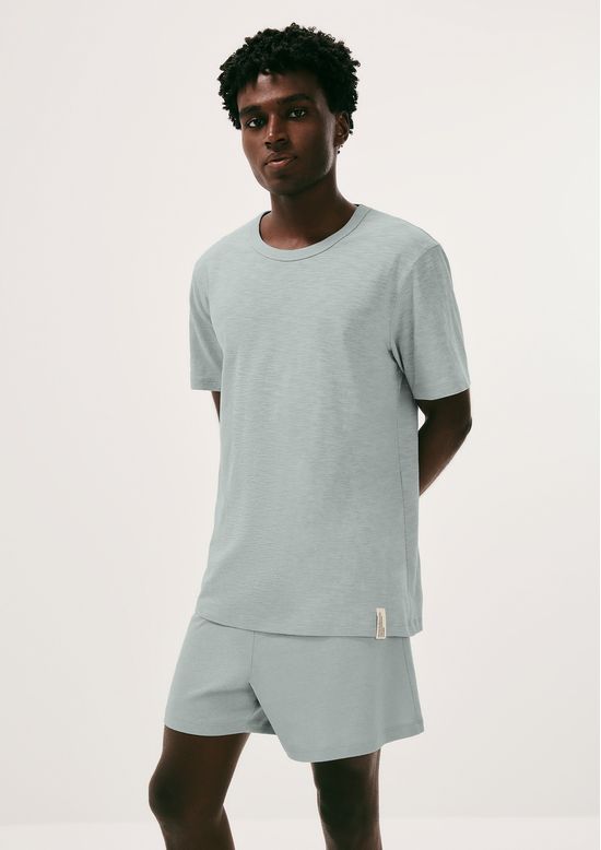 Foto do produto: Pijama Curto Masculino Em Malha Flamê - Azul